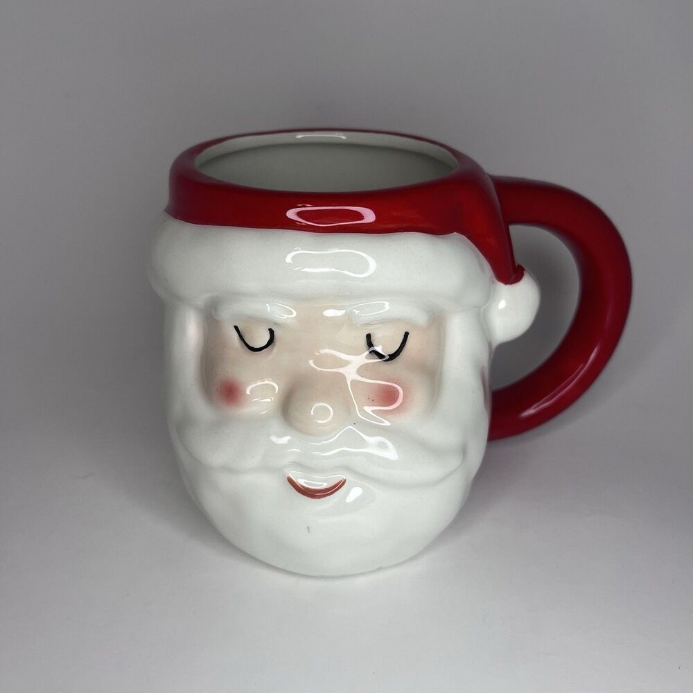 Wondershop Santa Claus Face Mug Red White Christmas Holiday Coffee Cup Target